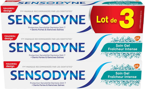 Sensodyne Intense Freshness Gel Care Toothpaste Pack of 3 x 75ml