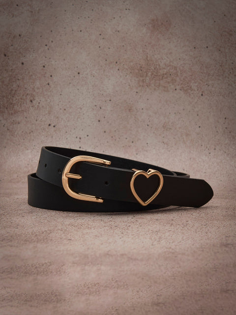 Sinsay Women's Black Faux Leather Belt With Decorative Buckle | Sinsay In Lebanon