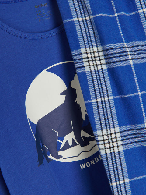 Sinsay Baby Boy's Blue decorative print Pajama Set   | Sinsay in Lebanon