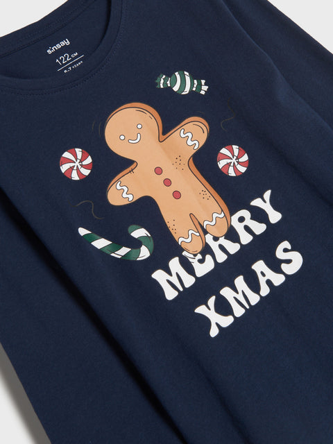 Sinsay Boy's Red & Navy Long Sleeve Christmas Pajama Set | Sinsay In Lebanon