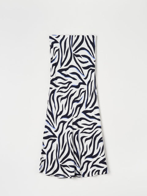 Sinsay Women's Black & White Zebra Print Midi Skirts | Sinsay In Lebanon