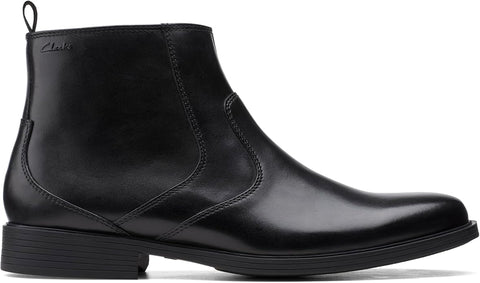 Clarks Men's Black  Whiddon Zip Chelsea Boots | Clarks  in Lebanon