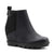Athlefit Women's Black Low Hidden Wedge Short Ankle Booties