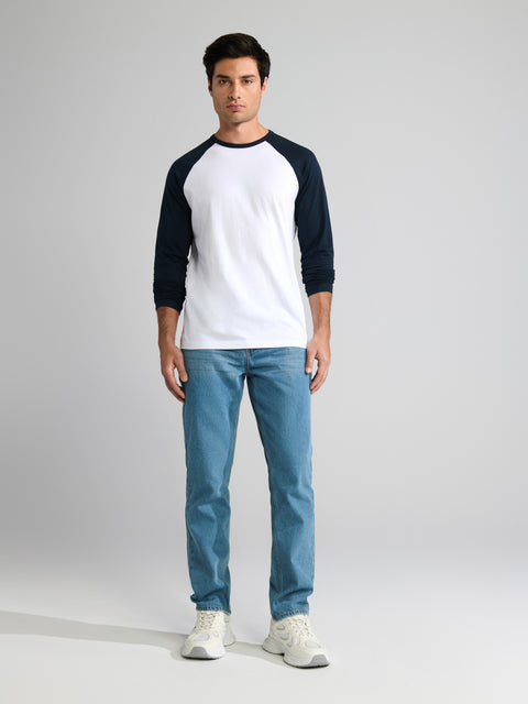 Sinsay Men's White/Navy long Sleeve Blouse | Sinsay in Lebanon