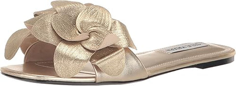 Steve Madden Women's Gold Leather Melena Sandal | Steve Madden In Lebanon
