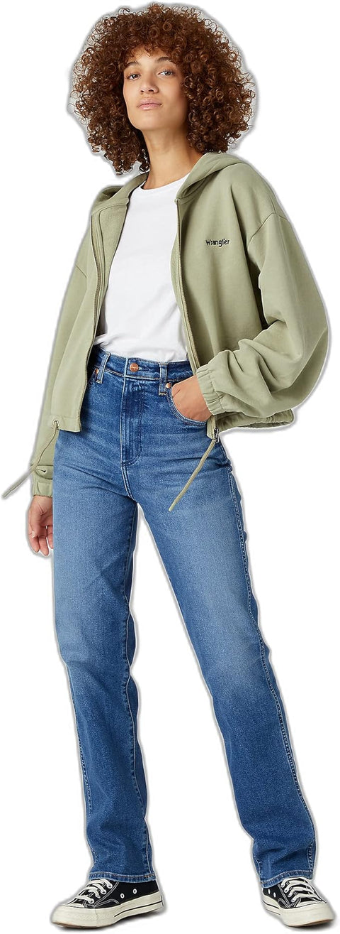 Wrangler Women's Green Tea Leaf Full Zip Hooded Long Sleeve Jacket | Wrangler In Lebanon