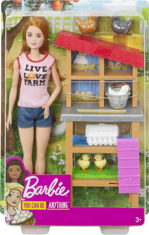 Barbie Chicken Farmer Doll Red-Haired and Playset with Henhouse|Barbie In Lebanon