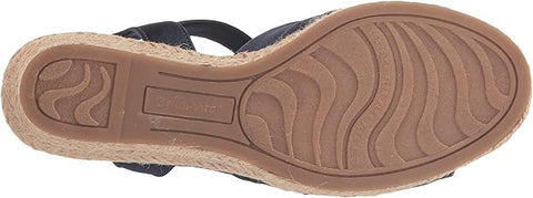 Bella Vita Women's Navy Isabeth Wedge Heeled Sandal | Bella Vita in Lebanon