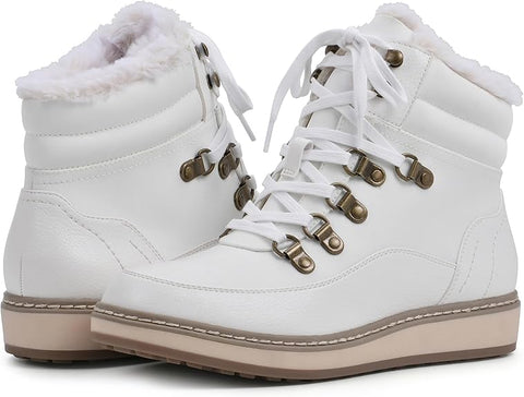 White Mountain Women's White Tamasha Lace-Up Hiker Bootie | White Mountain In Lebanon