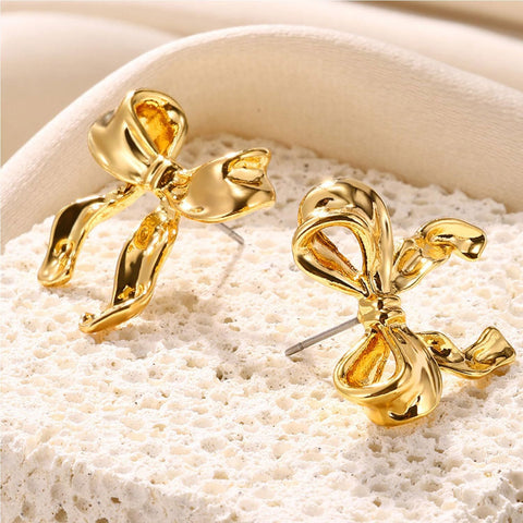 Norlso Women's Gold Bow Knot Earrings | Norlso In Lebanon