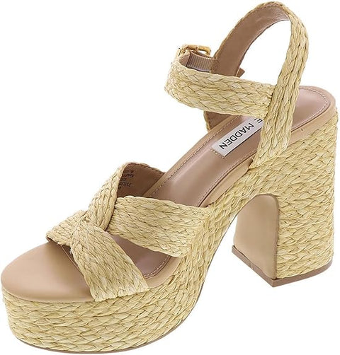 Steve Madden Women's Beige Natural Synthetic Carisma Sandals | Steve Madden In Lebanon