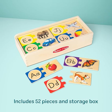 Melissa & Doug Self-Correcting Alphabet Puzzle (52 pcs) with Toy Storage Box| Melissa & Doug In Lebanon
