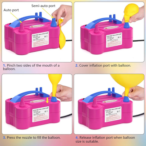 ID IDAODAN Pink/Blue Electric Balloon Pump | ID IDAODAN In Lebanon