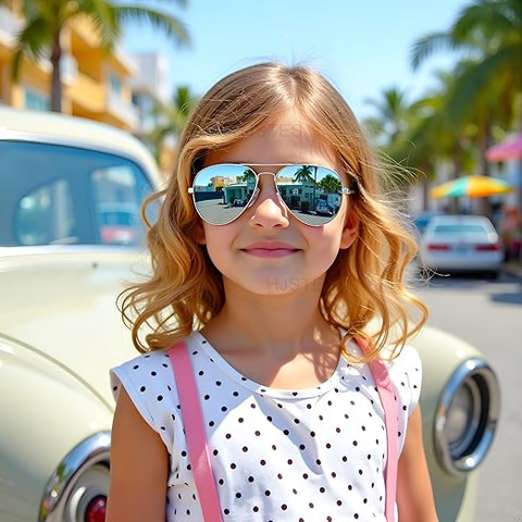 HJSTES Unisex Blue & Green Polarized Aviator Sunglasses | HJSTES In Lebanon