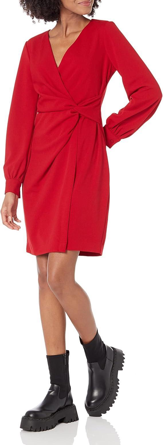 Dkny Women's Wine Red Dress ABF5594
