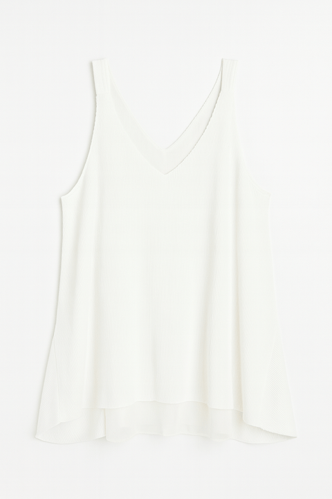 Mango Women's White Sleeveless Top| Mango in Lebanon