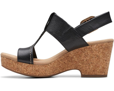 Clarks Women's Black Leather Giselle Style Sandals | Clarks In Lebanon