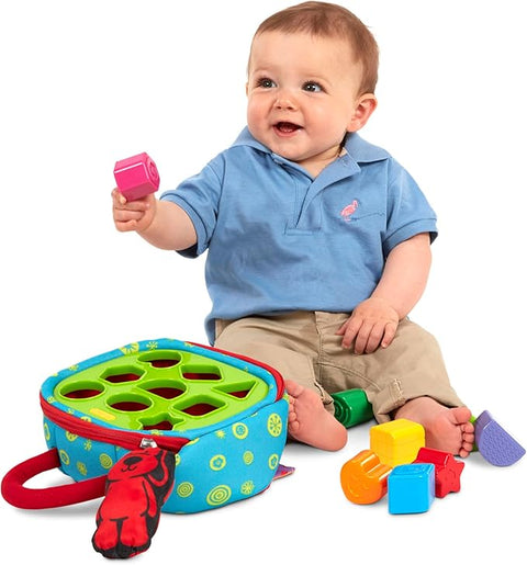 Melissa & Doug K's Kids Take-Along Shape Sorter Baby Toy with 2-Sided Activity Bag and 9 Textured Shape Blocks Sensory Toys | Melissa & Doug In Lebanon