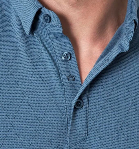 Modern Ambition Men’s Blue Moisture Wicking Short Sleeve Polo Neck T-Shirt | Modern Ambition In Lebanon