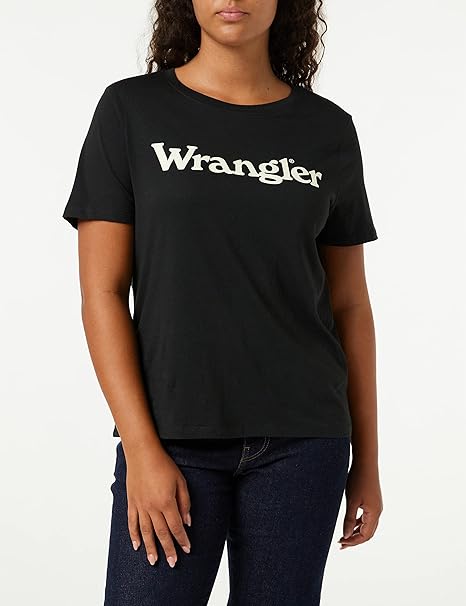 Wrangler Men's Black Chest Logo Crew Neck T-Shirt | Wrangler In Lebanon