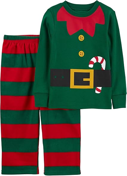 Carters Baby Boy's Dark Green Christmas 2 Pc Fleece Pajama Set  |Carters In Lebanon