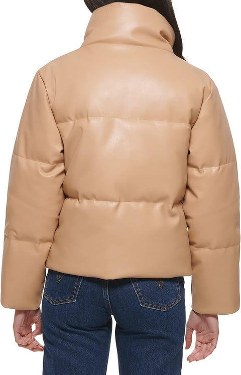 Levi's Women's Vegan Leather Quilted Shorty Puffer | Levi's In Lebanon