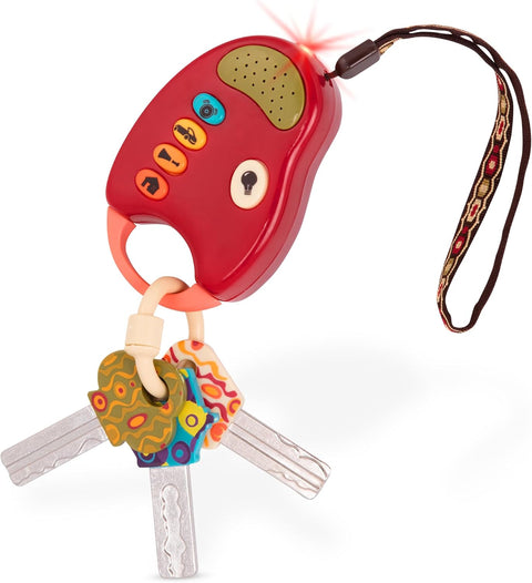 B. toys Car Keys with Lights & Sounds FunKeys Interactive Baby Toy|B. toys In Lebanon