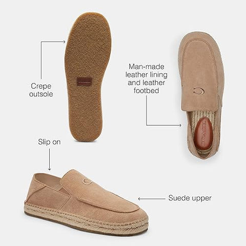 Coach Men's Tan Reilly Espadrille Moccasins Casual Shoes | Coach In Lebanon