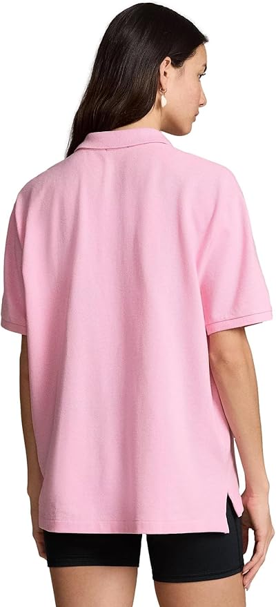 Polo Ralph Lauren Women's Carmel Pink Classic Fit Mesh Polo T-Shirt | Polo Ralph Lauren in Lebanon