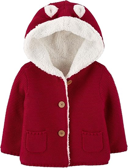 Carter's Baby Button Front Hooded Sherpa-Lined Cardigan Jacket | Carter's In Lebanon