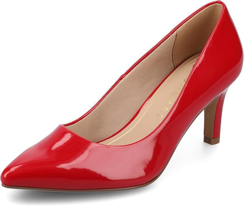 Journee Collection Women's Red Scylee Stiletto Slip On Pointed Heels | Journee Collection In Lebanon