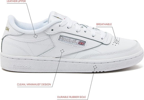 Reebok Women's White Tennis Club C 85 Sneakers | Reebok In Lebanon