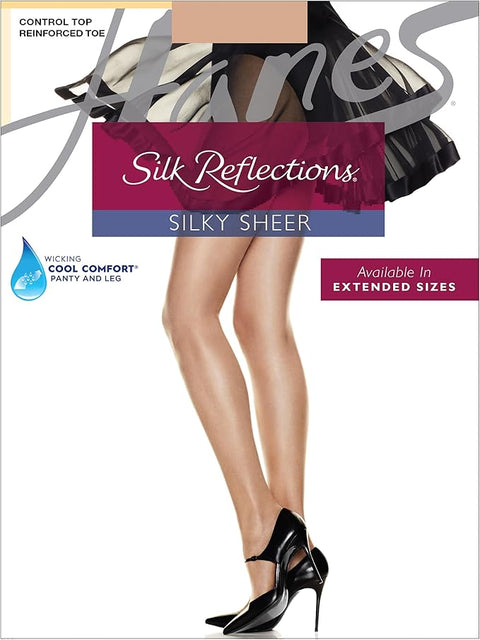 Hanes Women's Beige Plus Size Silk Reflections Pantyhose Silky Sheer|Hanes In Lebanon