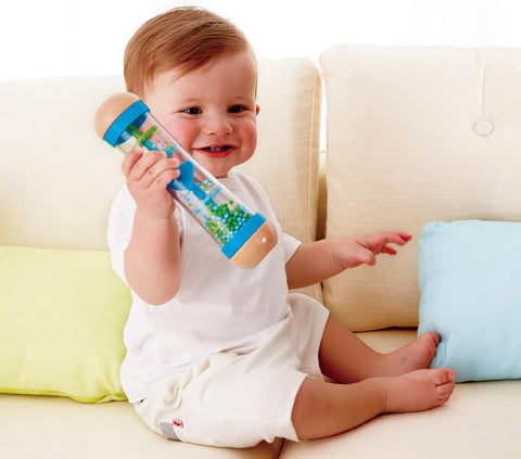 Hape Beaded Raindrops Mini Wooden Musical Shake & Rattle Rainmaker Toy |Hape In Lebanon