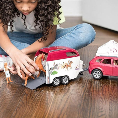 Schleich Horse Club 110 PC Car and Trailer Tent Camping Playset | Schleich In Lebanon