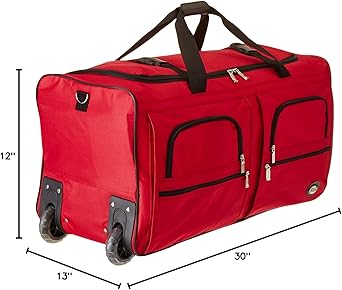 Rockland Red Rolling Duffel Bag | Rockland In Lebanon