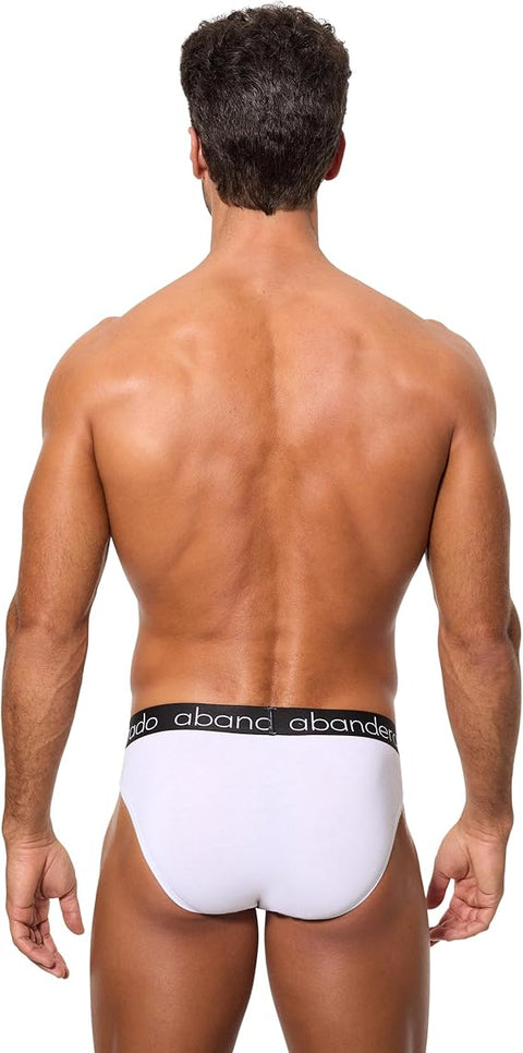 Abendorado Men's White & Black Cotton 2-Pack Briefs | Abendorado In Lebanon