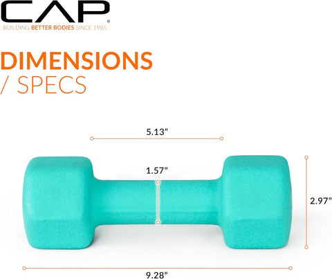 Cap Barbell Neoprene Dumbbell 4 Kg (9 lb) Weights Pair | Cap Barbell In Lebanon