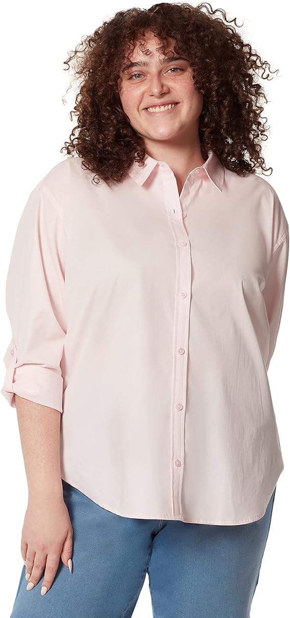 Gloria Vanderbilt Women's Light Pink Amanda Button Down Shirt | Gloria Vanderbilt In Lebanon