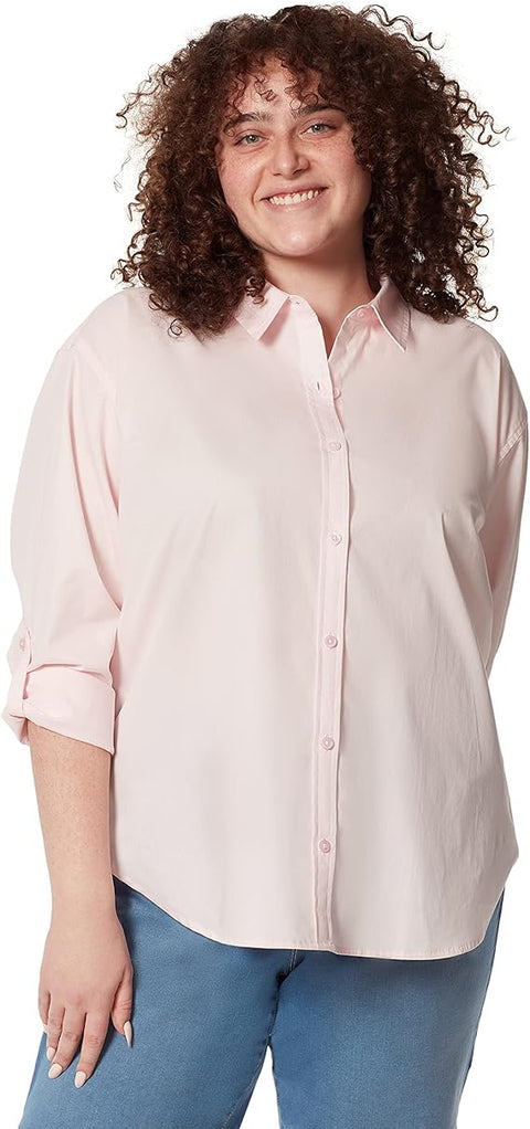 Gloria Vanderbilt Women's Light Pink Amanda Button Down Shirt | Gloria Vanderbilt In Lebanon