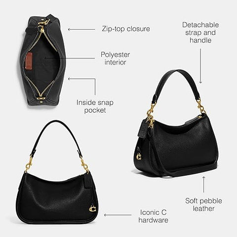 Coach Women's Black Soft Pebble Leather Cary Crossbody | Coach In Lebanon