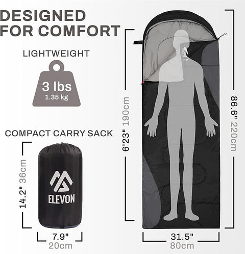 Elevon Cold Warm Weather Portable Waterproof & Lightweight Sleeping Bag | Elevon In Lebanon