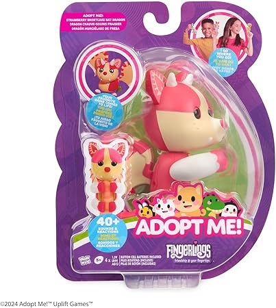 Fingerlings Strawberry Shortcake Bat Dragon Legendary Interactive Pet with 40+ Sounds & Reactions | Fingerlings In Lebanon