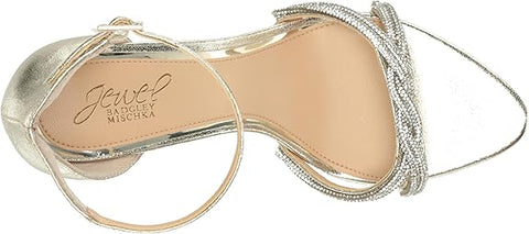 Jewel Badgley Mischka Women's Gold Vani Heeled Sandal | Jewel Badgley Mischka In Lebanon