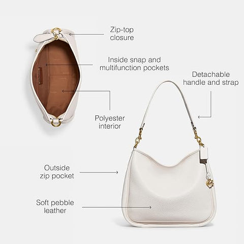 COACH Women's White Soft Pebble Leather Cary Shoulder Bag | COACH Paris In Lebanon