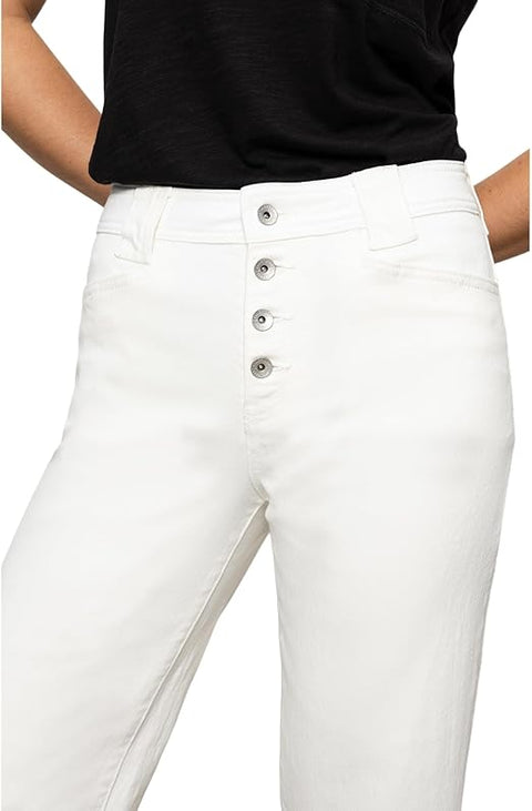 Sanctuary Women's Off White Luna Cuffed Wide Leg Jeans | Sanctuary In Lebanon