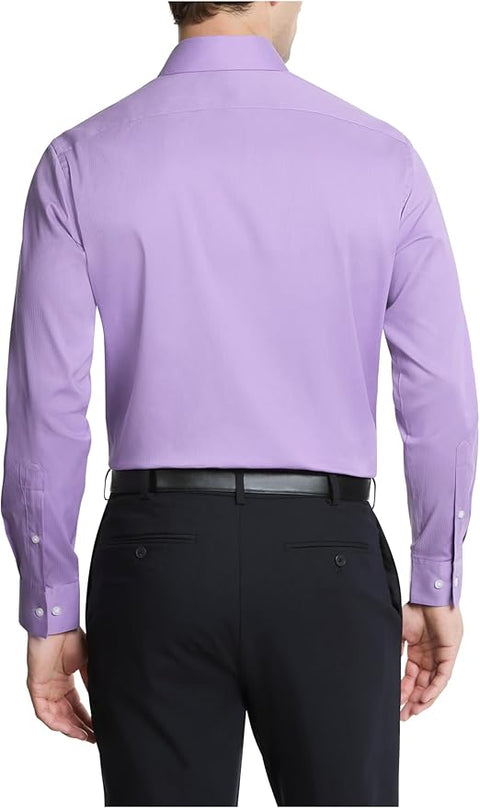 Van Heusen Men's Purple Fitted Wrinkle Free Dress Shirt | Van Heusen In Lebanon