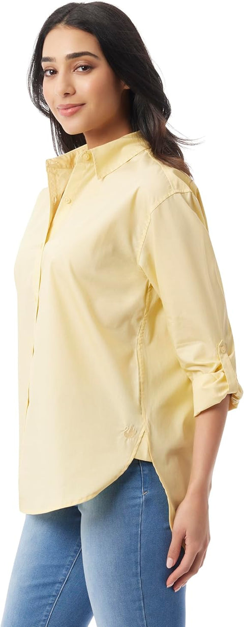 Gloria Vanderbilt Women's Button Down Roll-tab Sleeves Shirt | Gloria Vanderbilt In Lebanon
