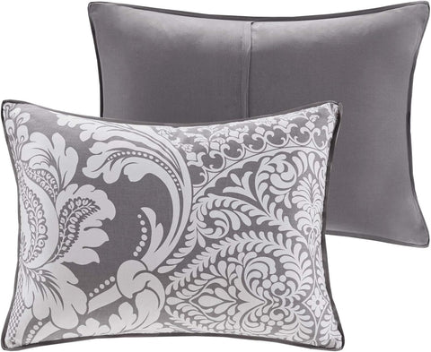 Madison Park Gray & White Floral Queen Vienna 6 Piece Coverlet Set |Madison Park In Lebanon