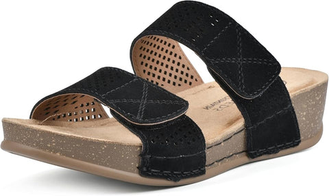 White Mountain Women's Black Ferula Mini Wedge Slipper | White Mountain In Lebanon